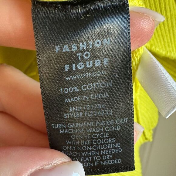 NWT Fashion To Figure Pointelle Knit Cardigan LIGHT GREEN SIZE 1 1x 14 16 - Picture 5 of 8